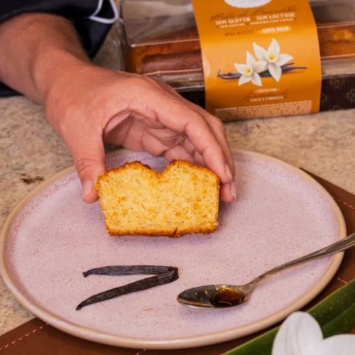 Bolo de Baunilha Sem Açúcar sem glúten e sem lactose Di Mangiare - 220g - Imagem 3